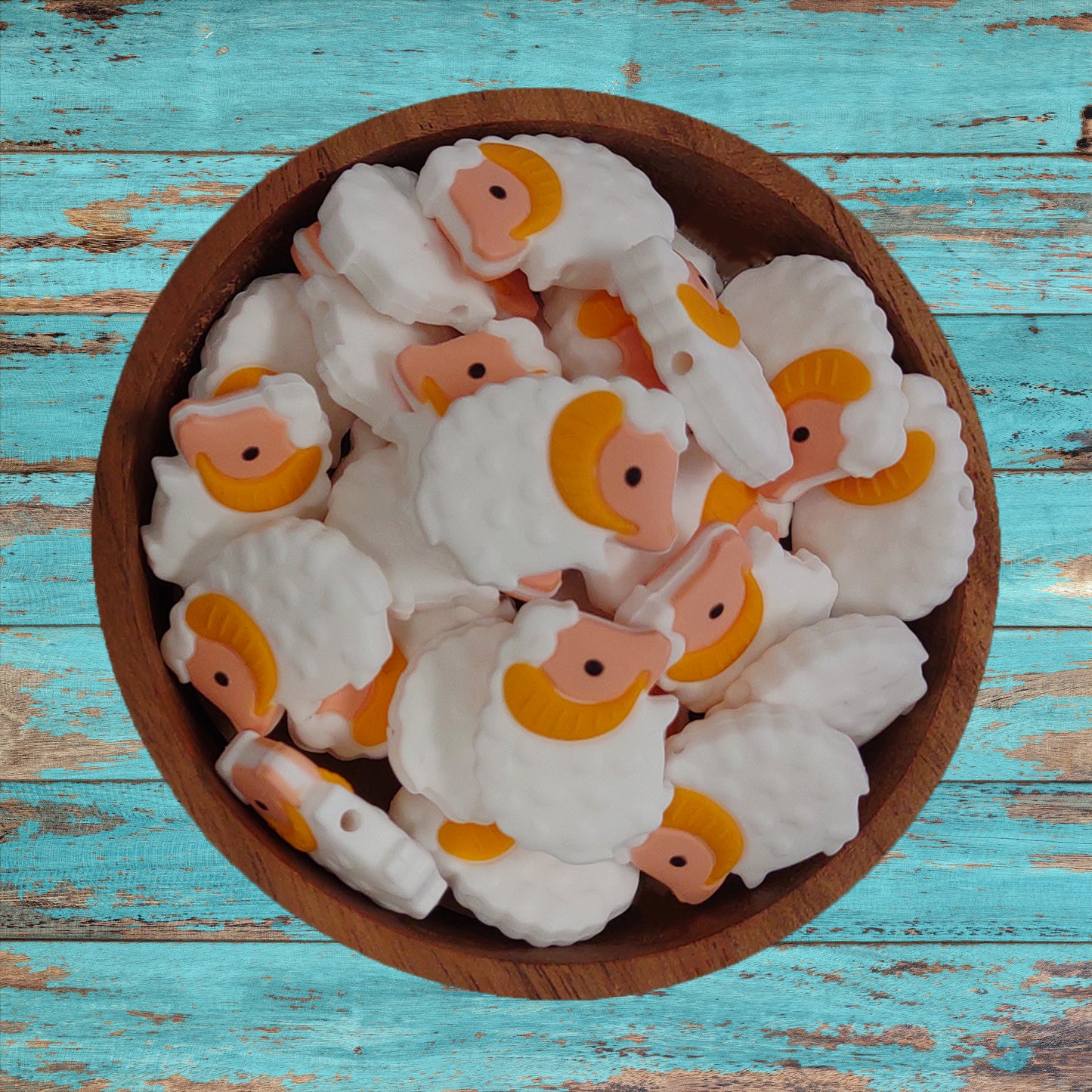 Sheep Silicone Focal Beads | 27mm