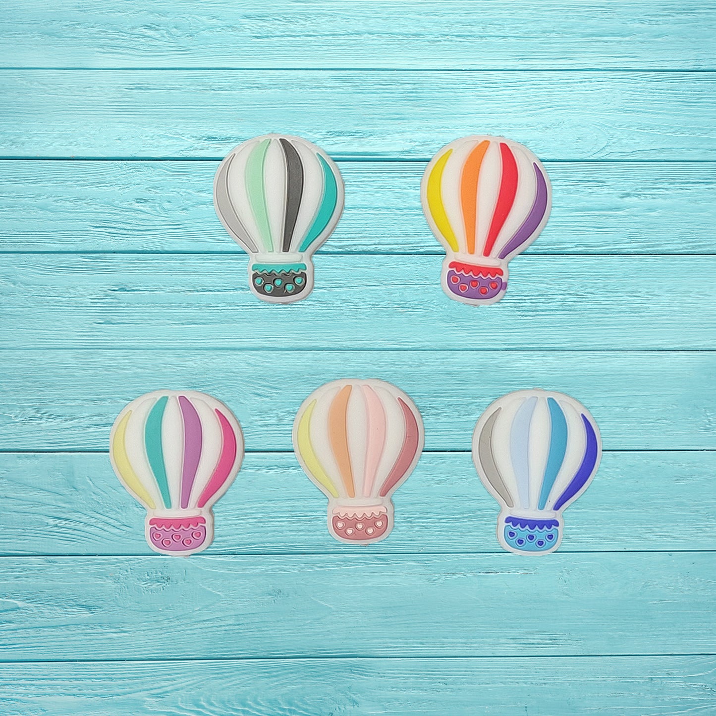 Hot Air Balloon Silicone Focal Beads | 27mm
