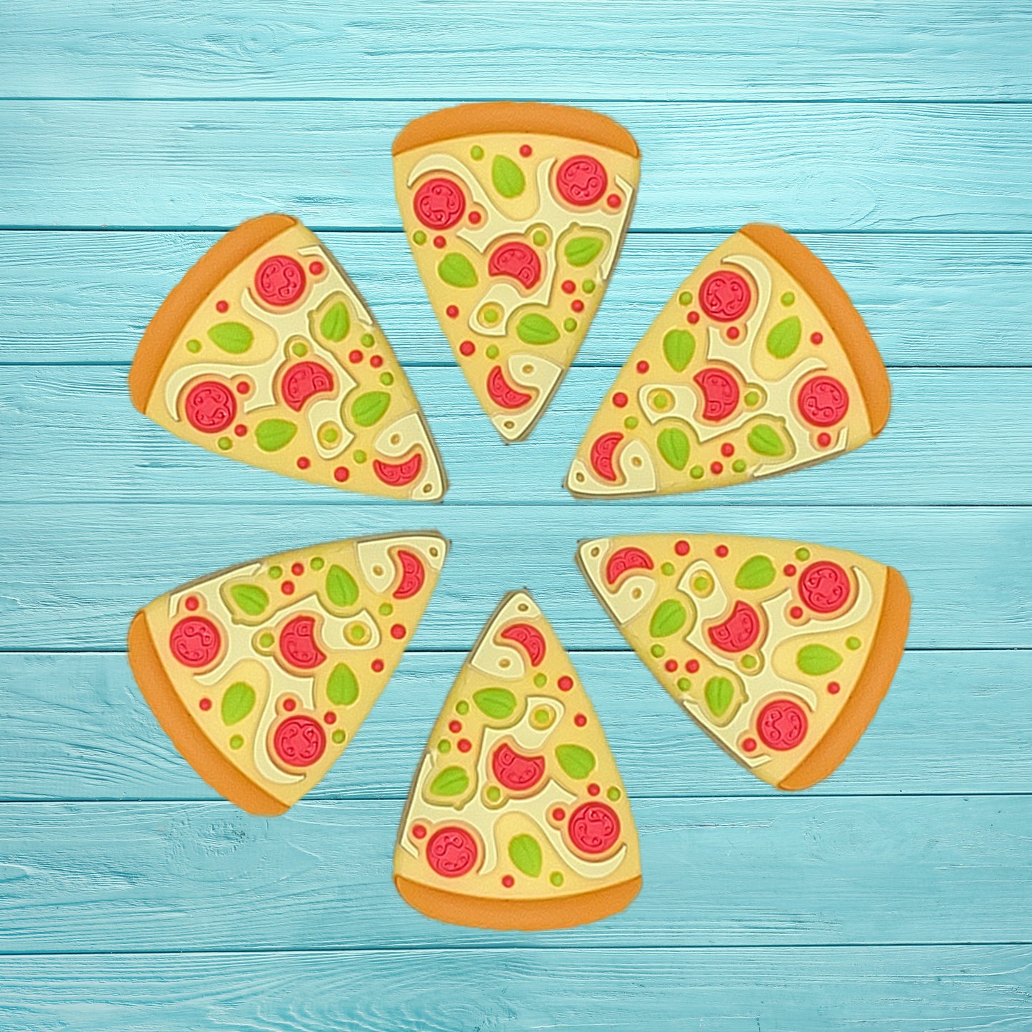 Pizza Silicone Focal Beads | 27mm