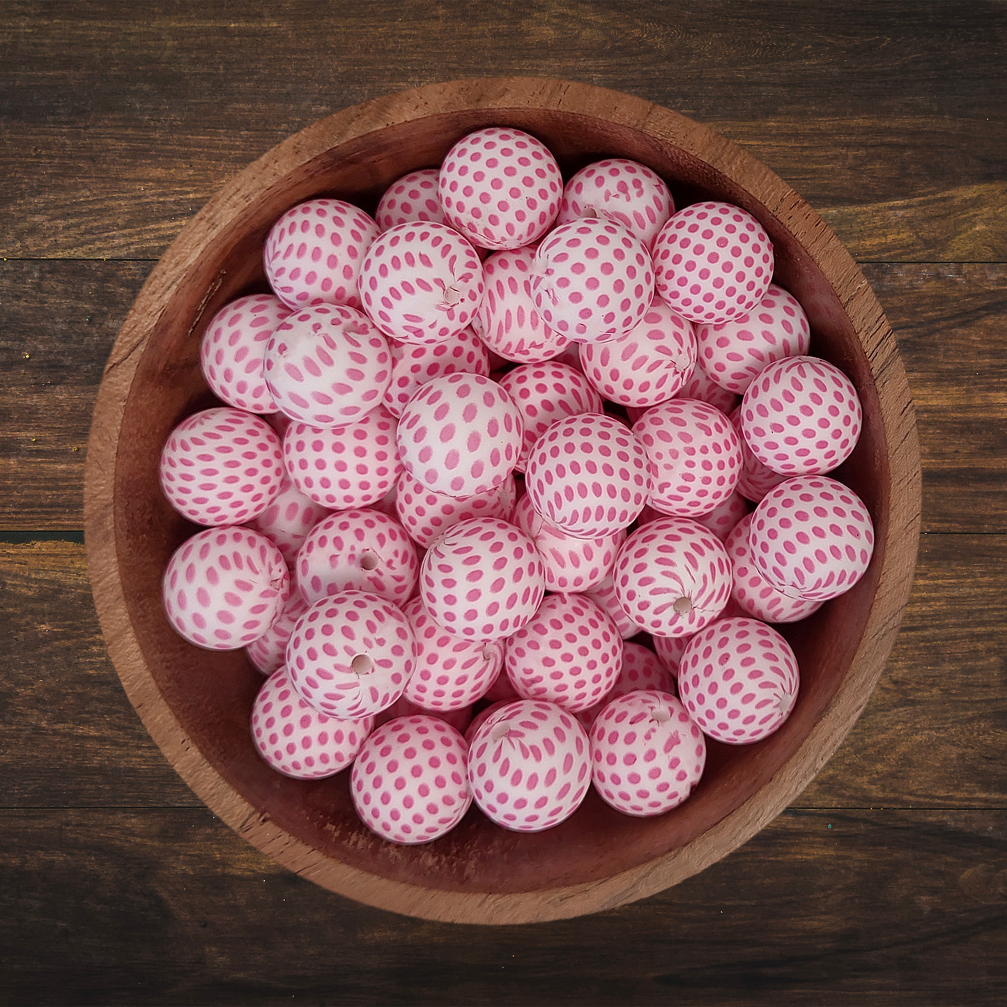Printed Round Silicone Beads | 15mm