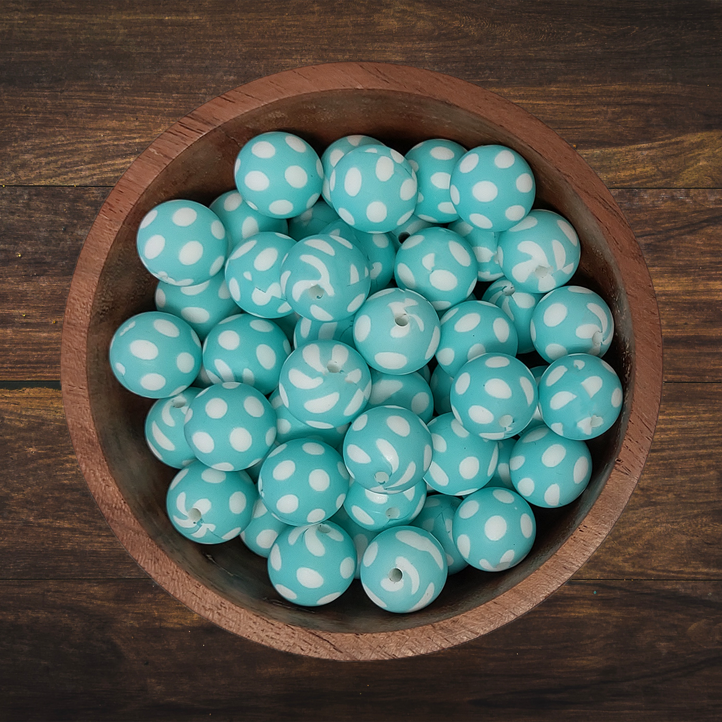 Printed Round Silicone Beads | 15mm