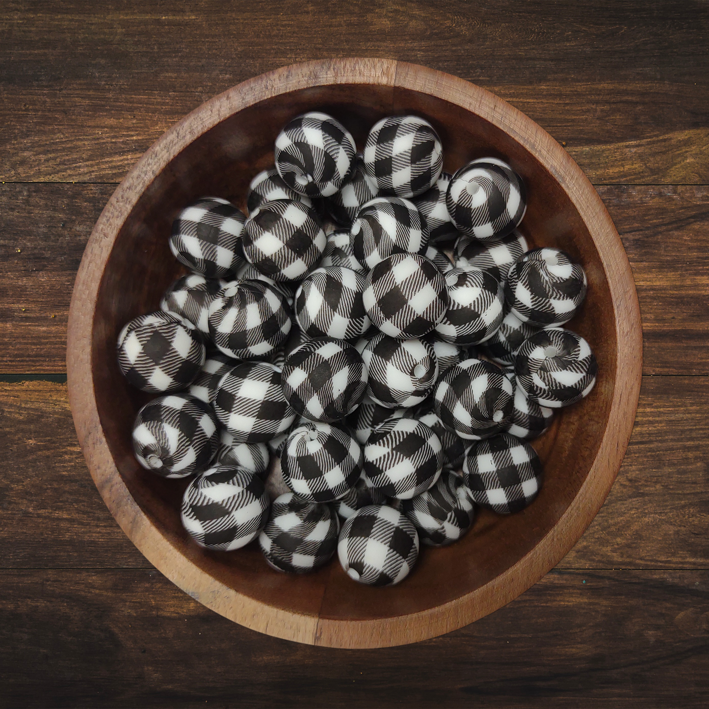 Printed Round Silicone Beads | 15mm