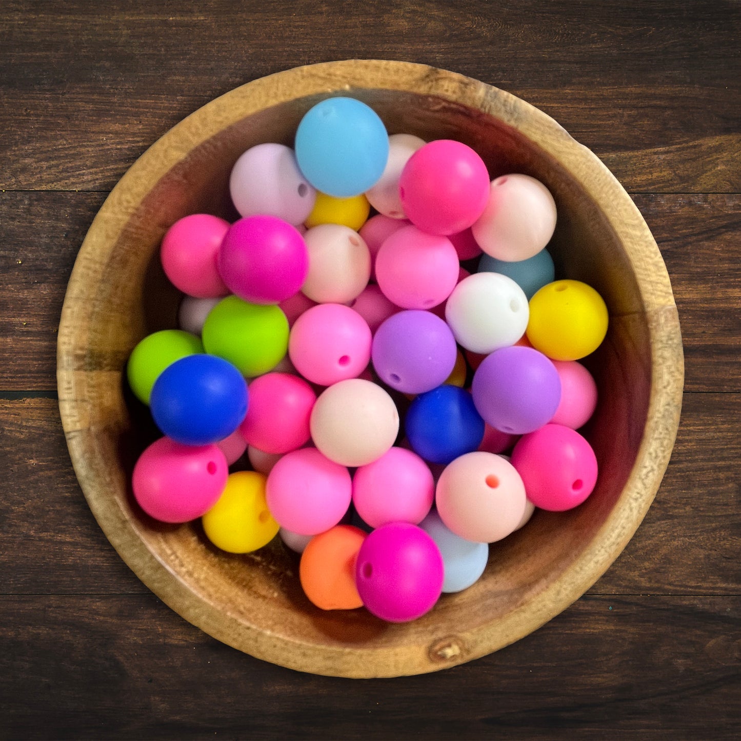 Pink Rainbow Silicone Bead Bundle | 15mm