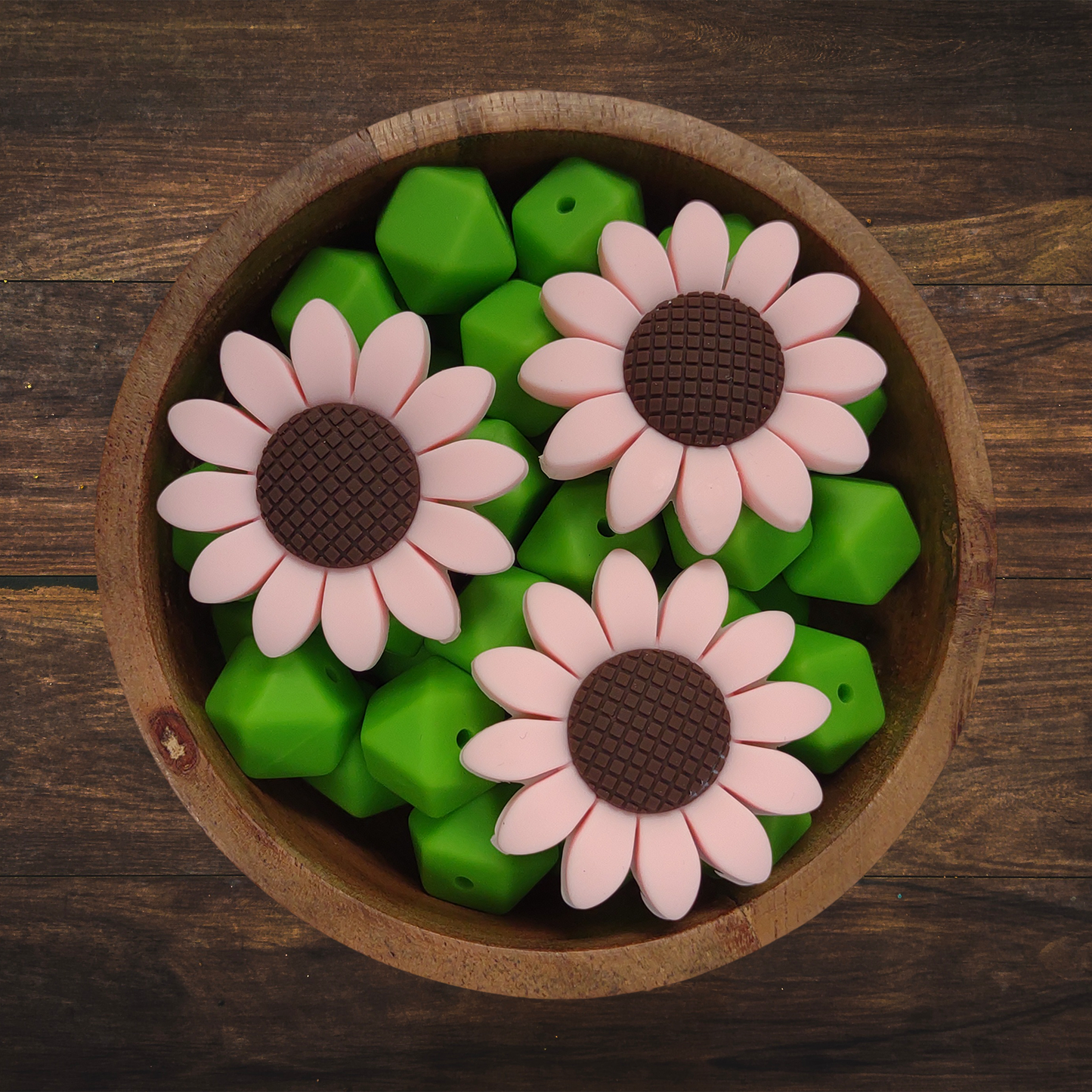 Sunflower Silicone Beads | Large 40mm