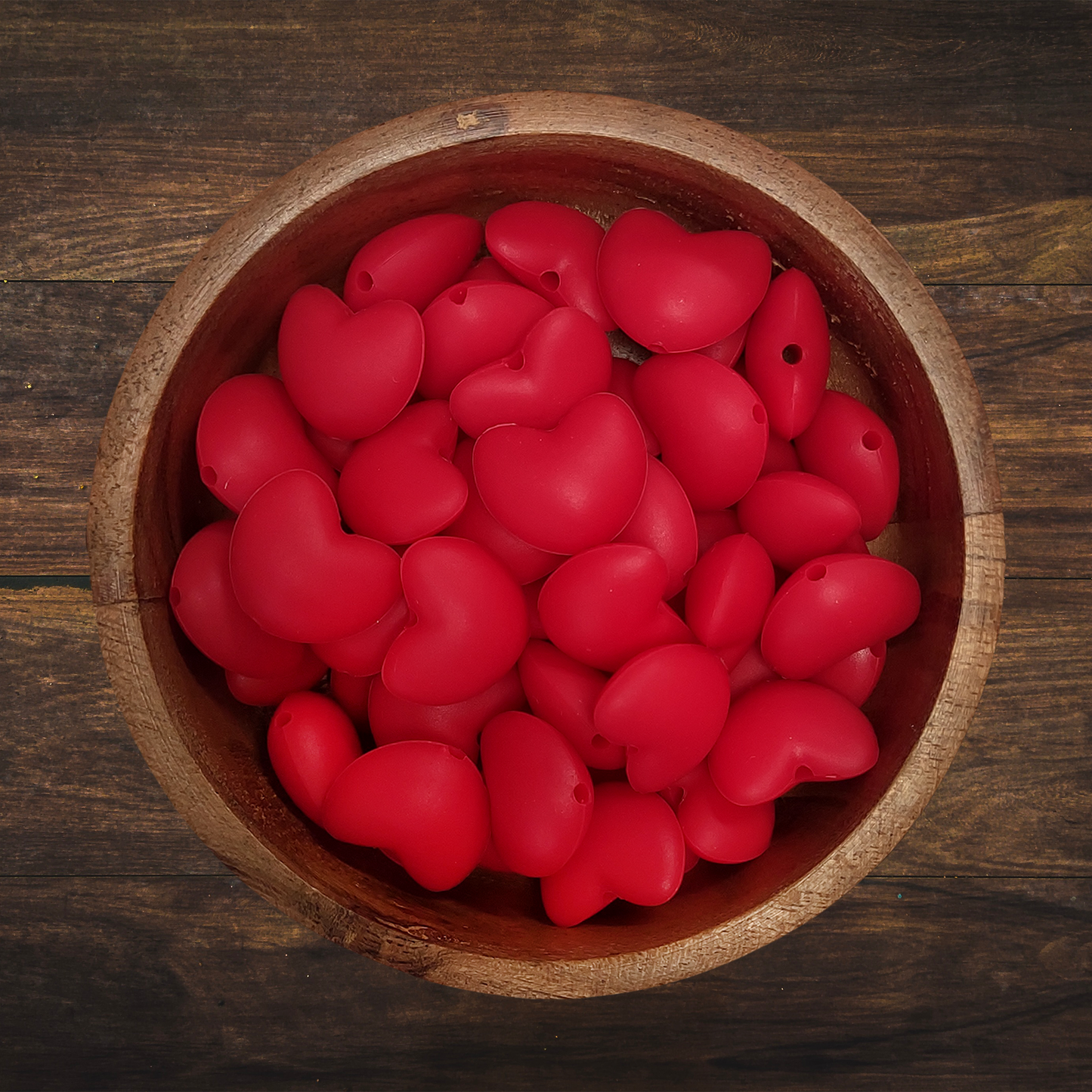 Heart Shaped Silicone Beads | 16mm