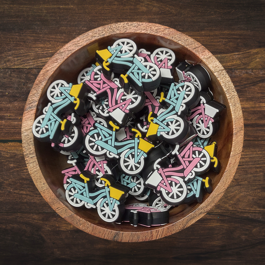 Bicycle Silicone Focal Beads | 27mm