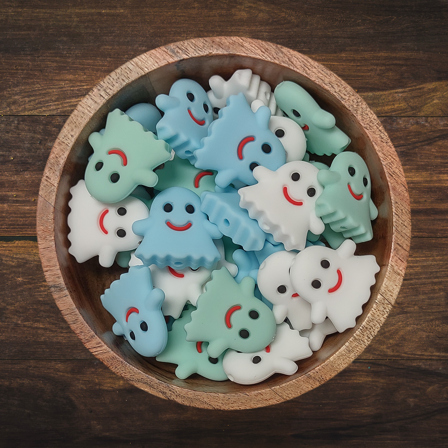 Friendly Ghost Silicone Focal Beads | 27mm
