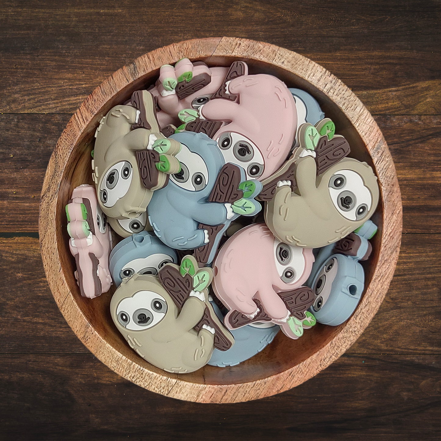 Sloth Silicone Focal Beads | 27mm