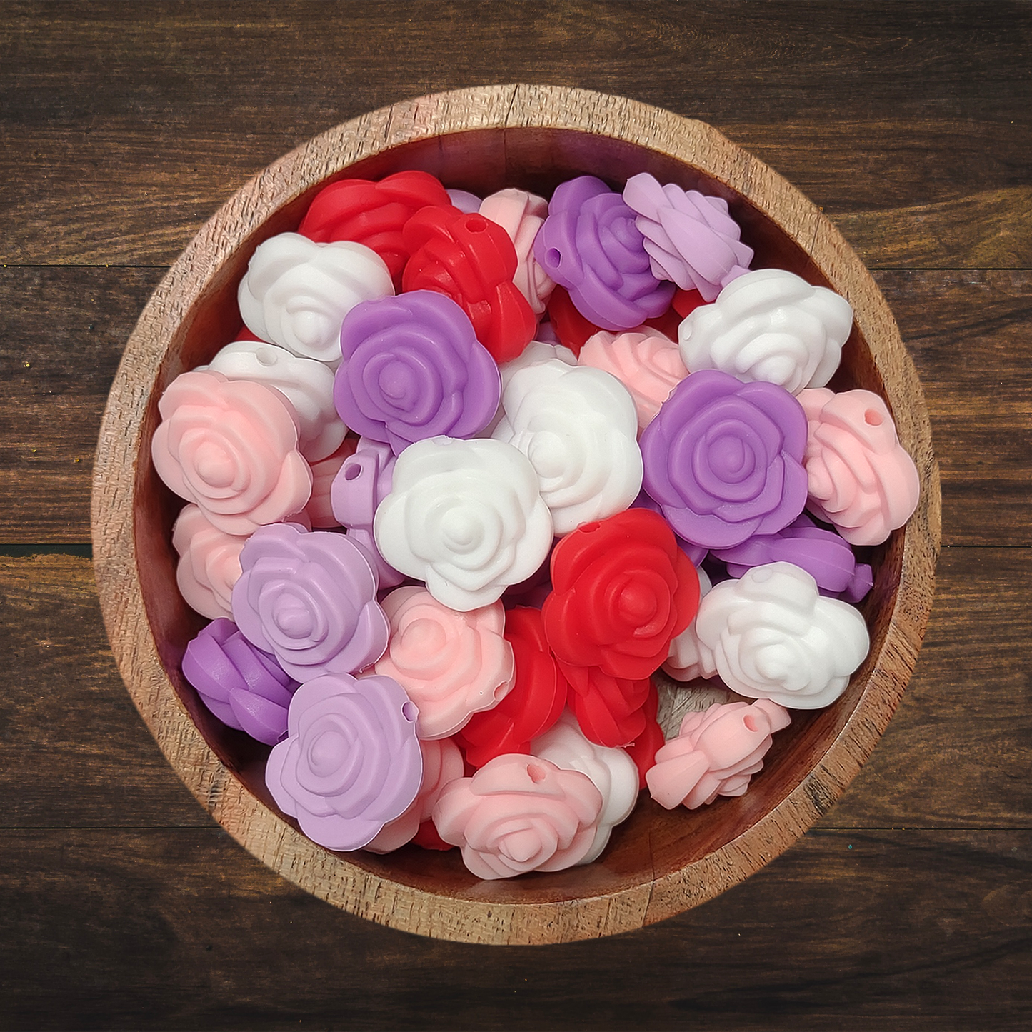 Small Flower Silicone Focal Beads | 20mm