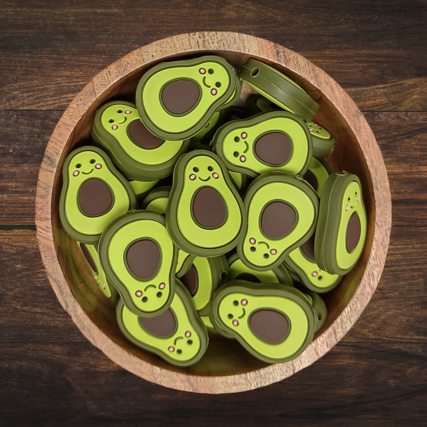 Avocado Silicone Focal Beads | 27mm