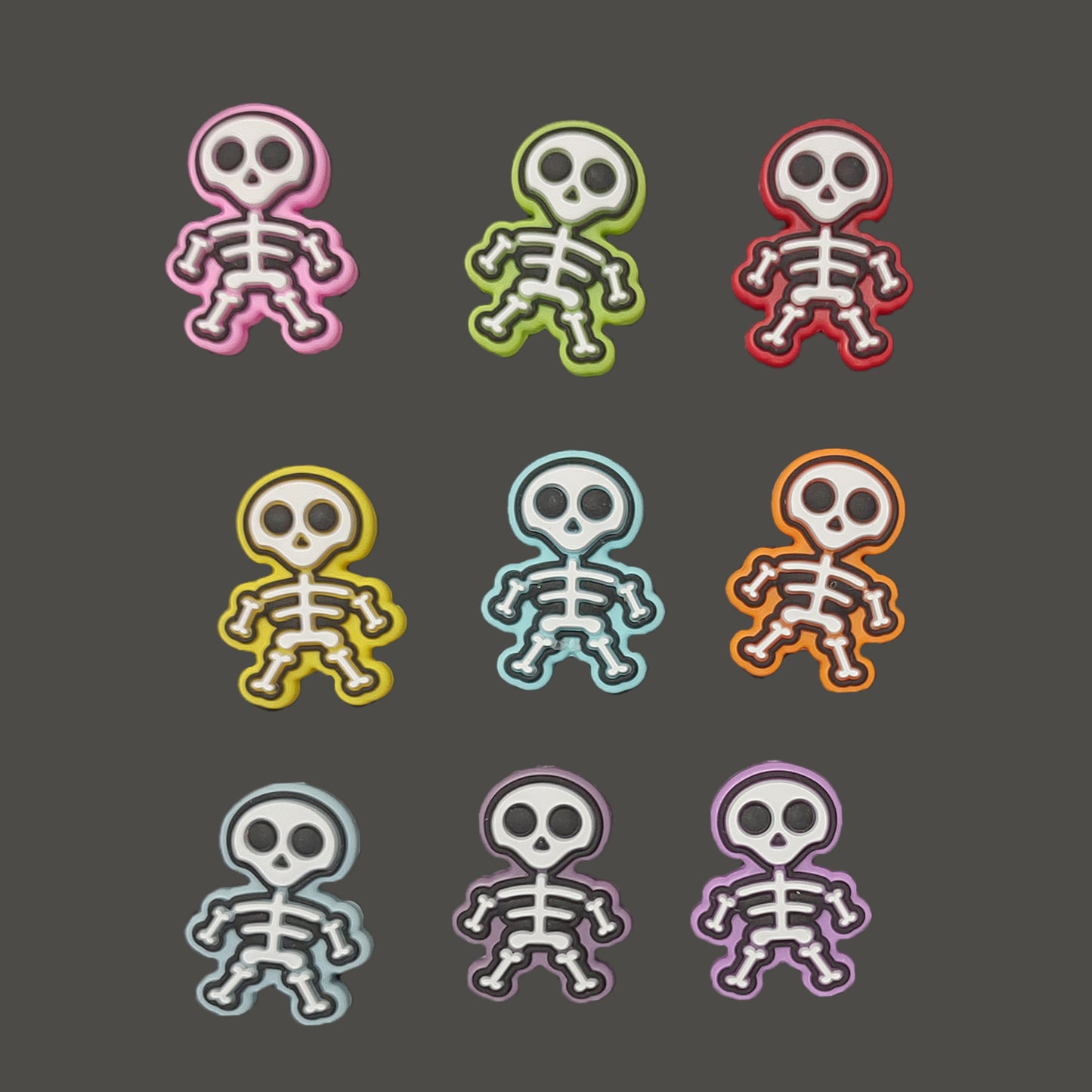 Colorful Skeleton Silicone Focal Beads | 27mm