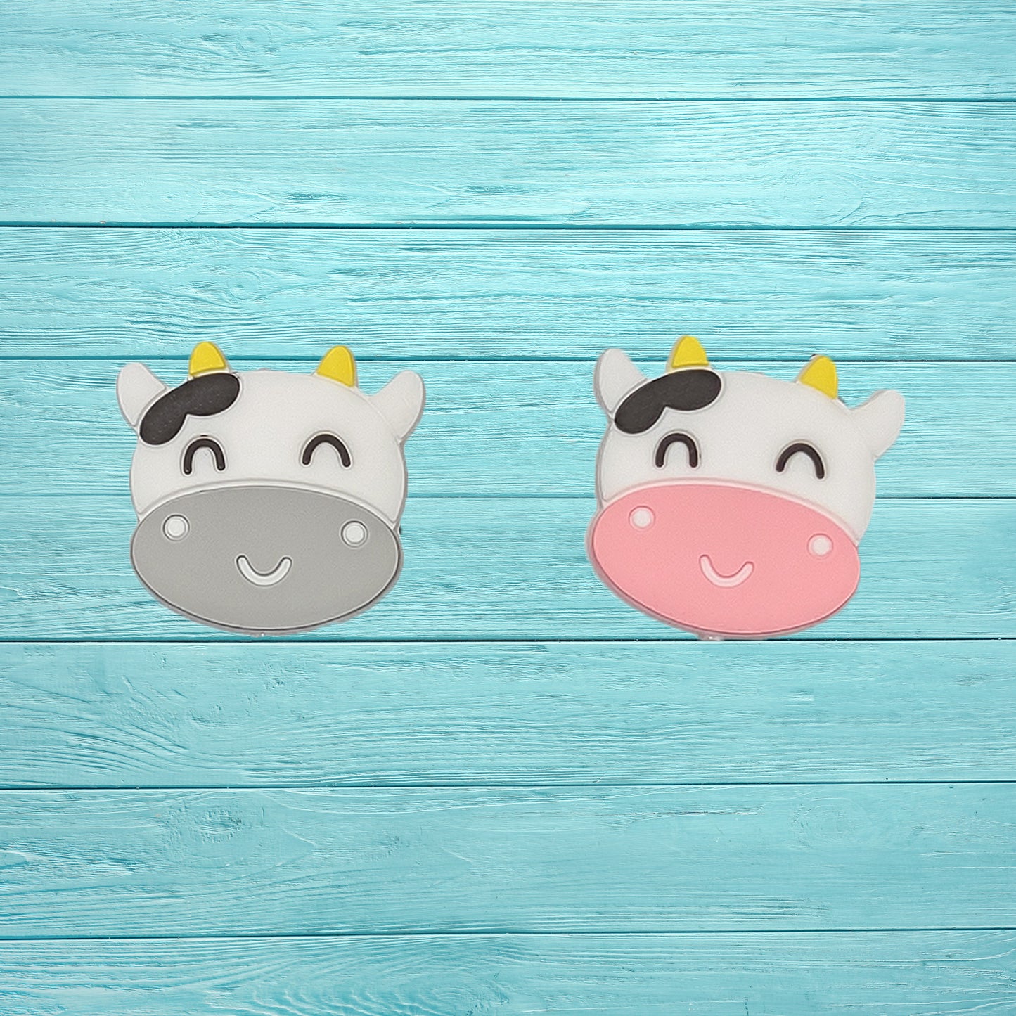 Happy Cows Silicone Focal Beads | 25mm