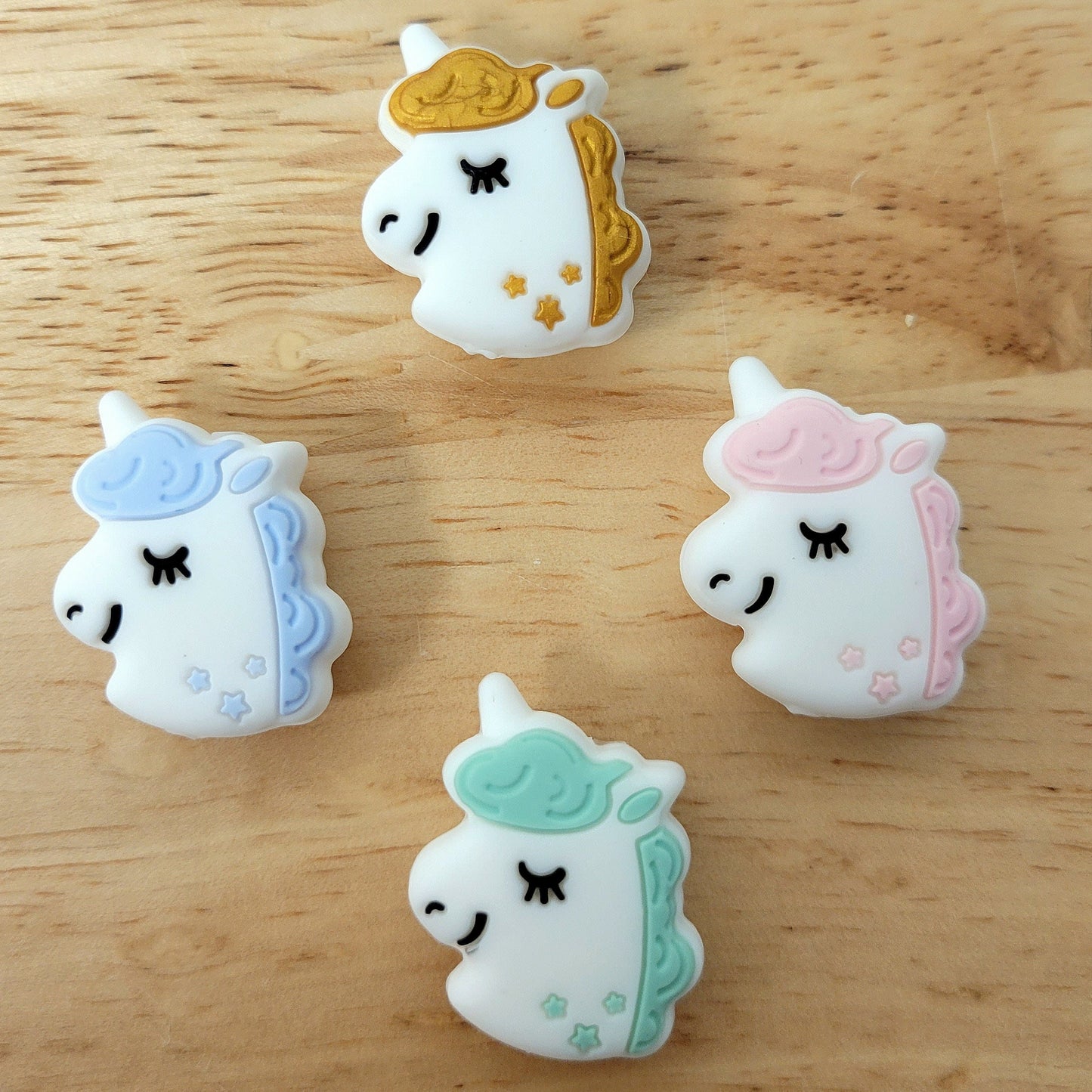 Unicorn Silicone Focal Beads | 27mm