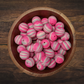 Pink Swirl Round Silicone Beads | 15mm