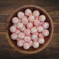Pastel Pink Swirl Round Silicone Beads | 15mm