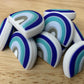 Rainbow Silicone Focal Beads | 27mm
