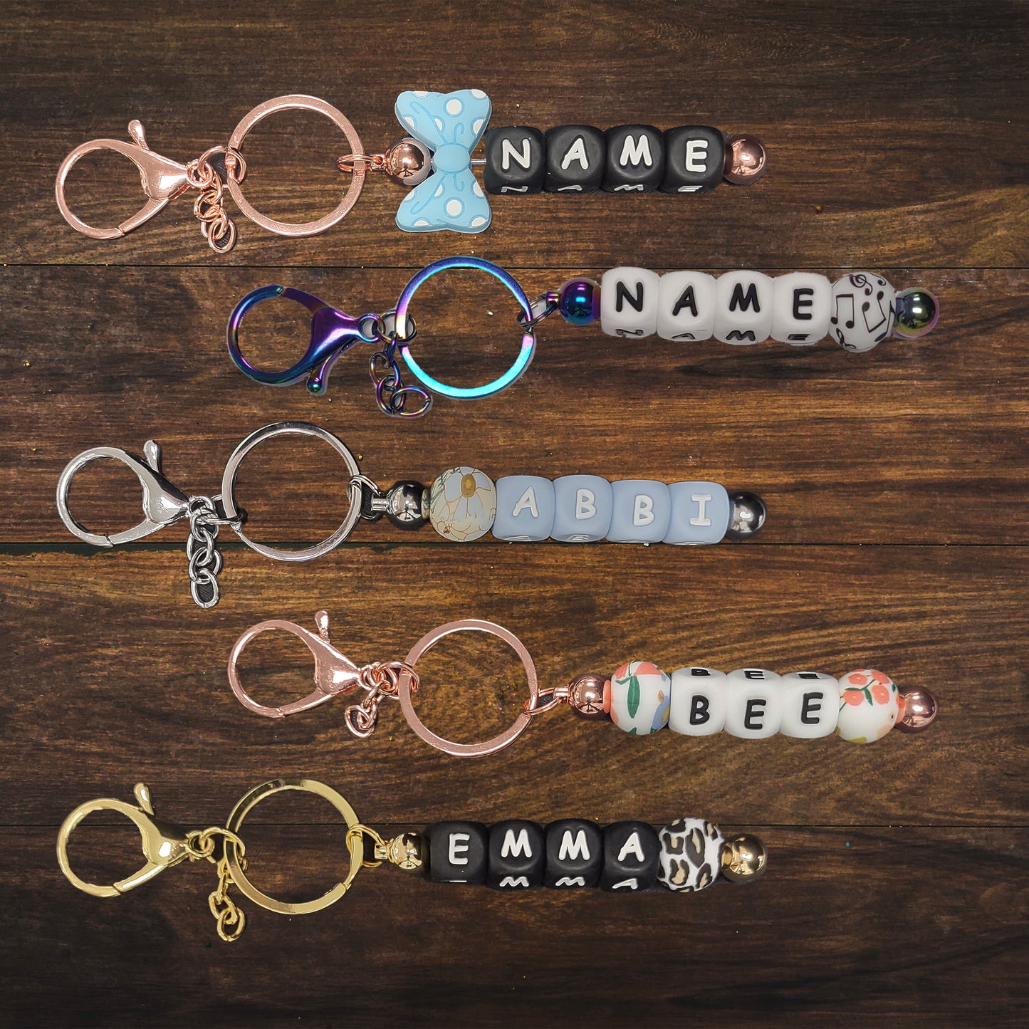 Straight Customizable Keychains