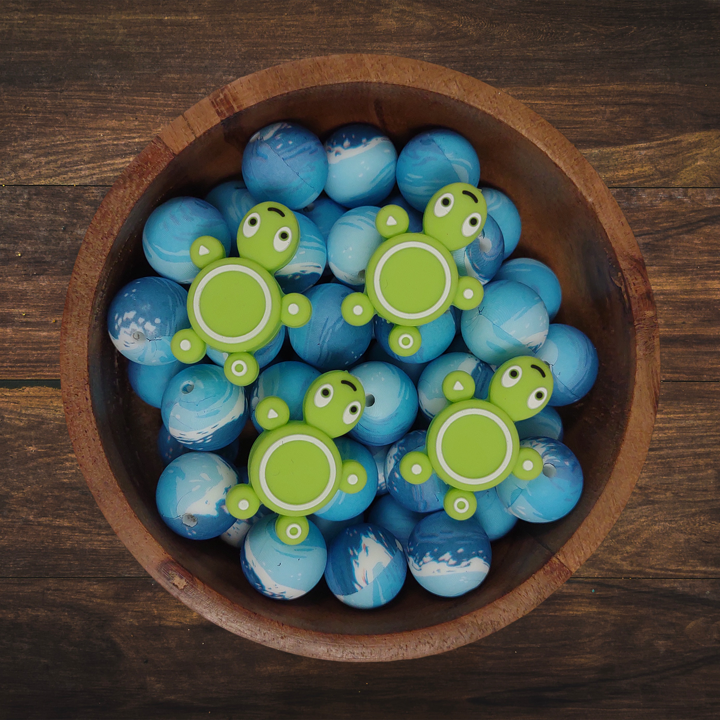 Turtle Silicone Focal Beads | 27mm
