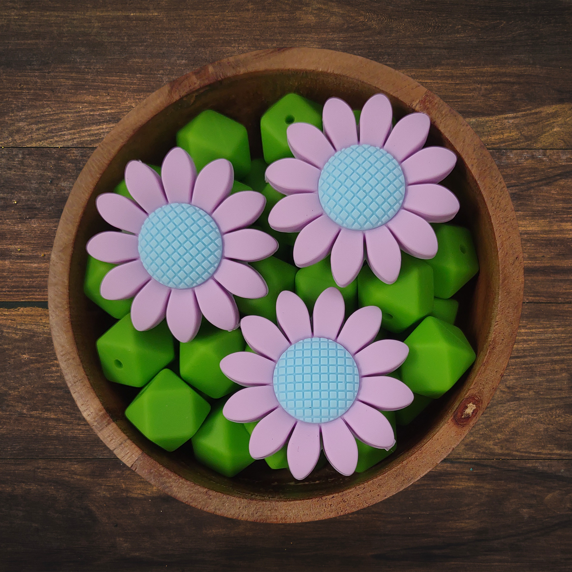 Silicone Focal Beads for Pens, 20mm Sunflower Silicone Beads, 10pcs Daisy Silicone Focal Beads, Silicone Shaped Beads for Keychain Making, Sunflower